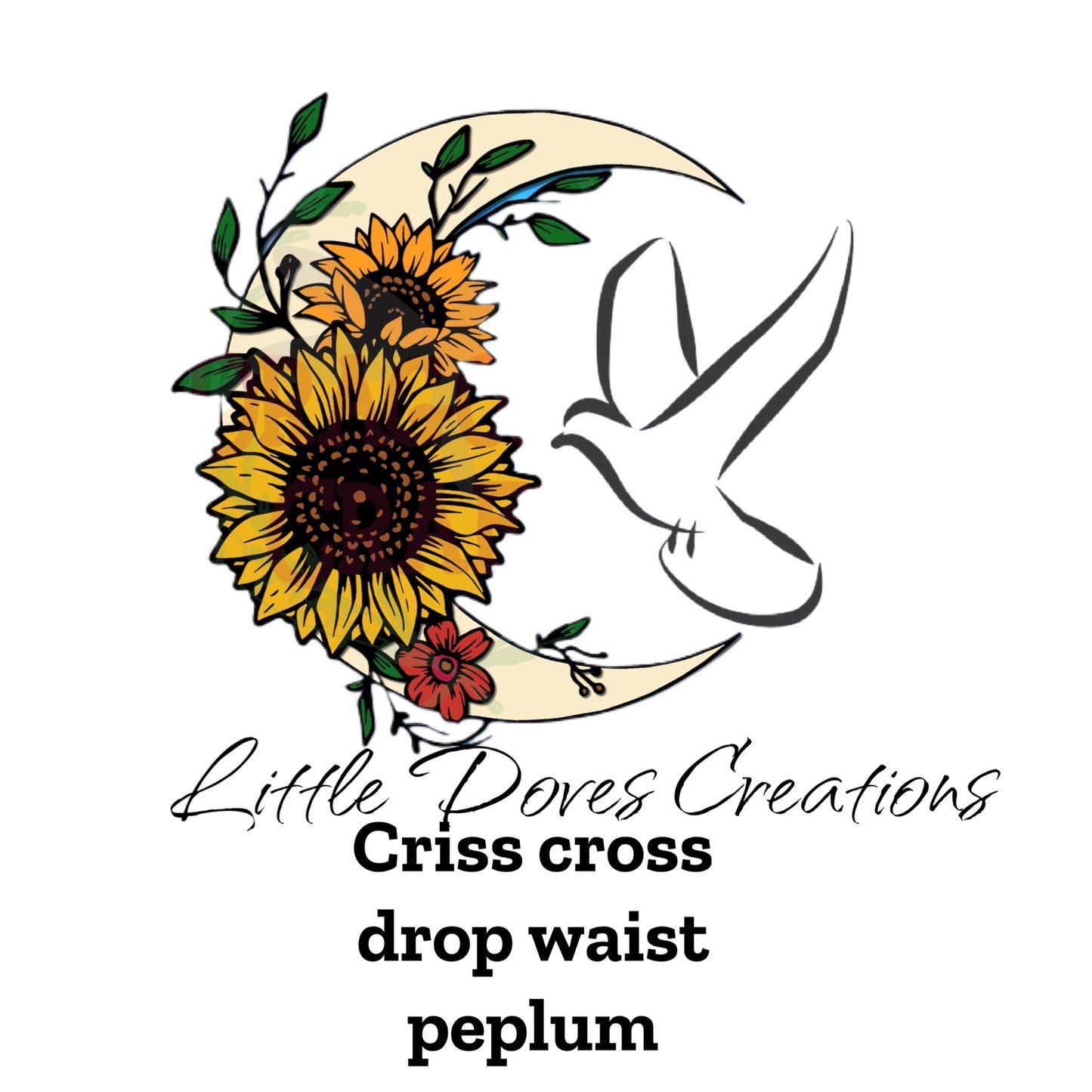 Criss Cross Drop Waist Peplum