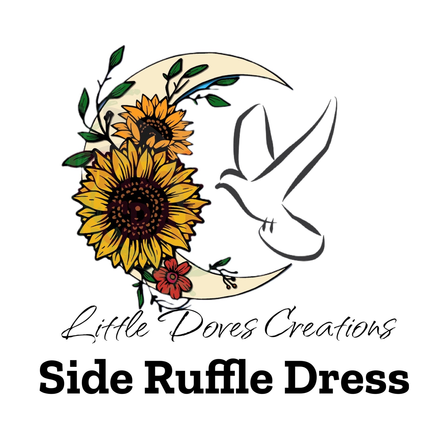 Side ruffle dress