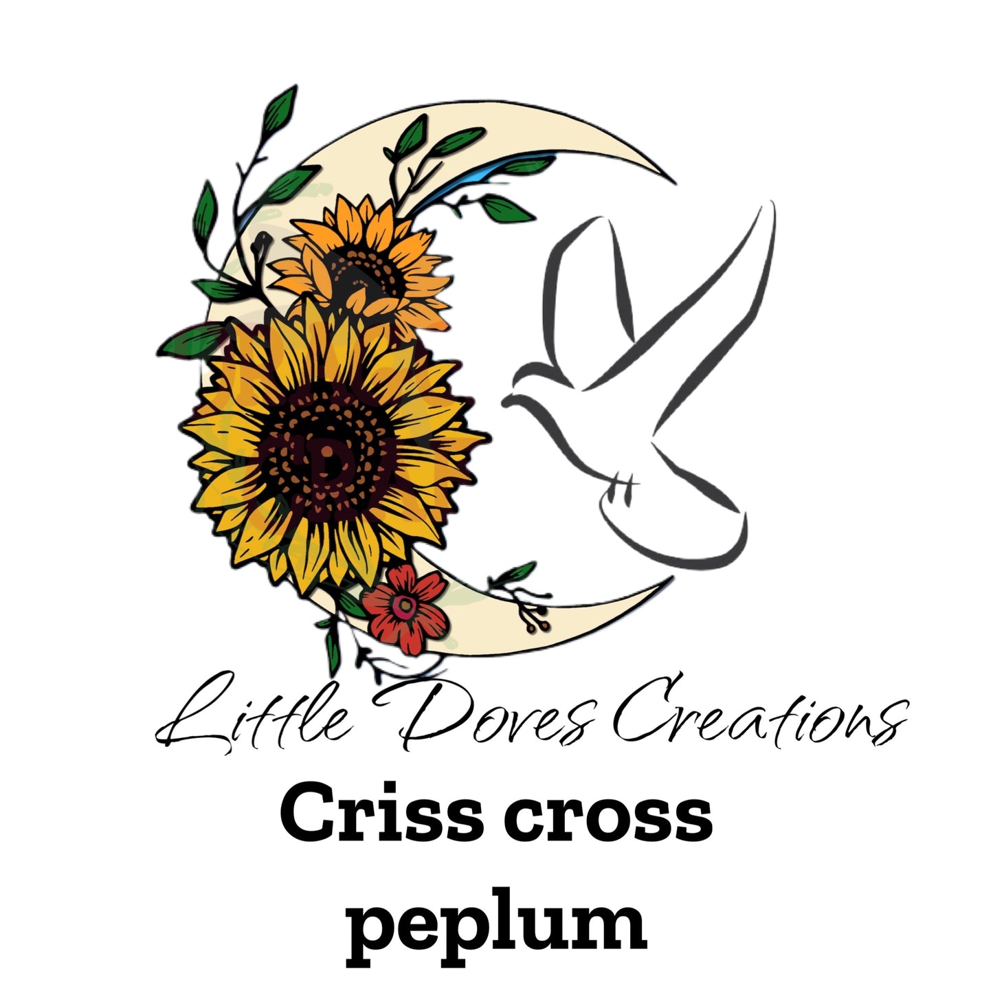 Criss cross peplum